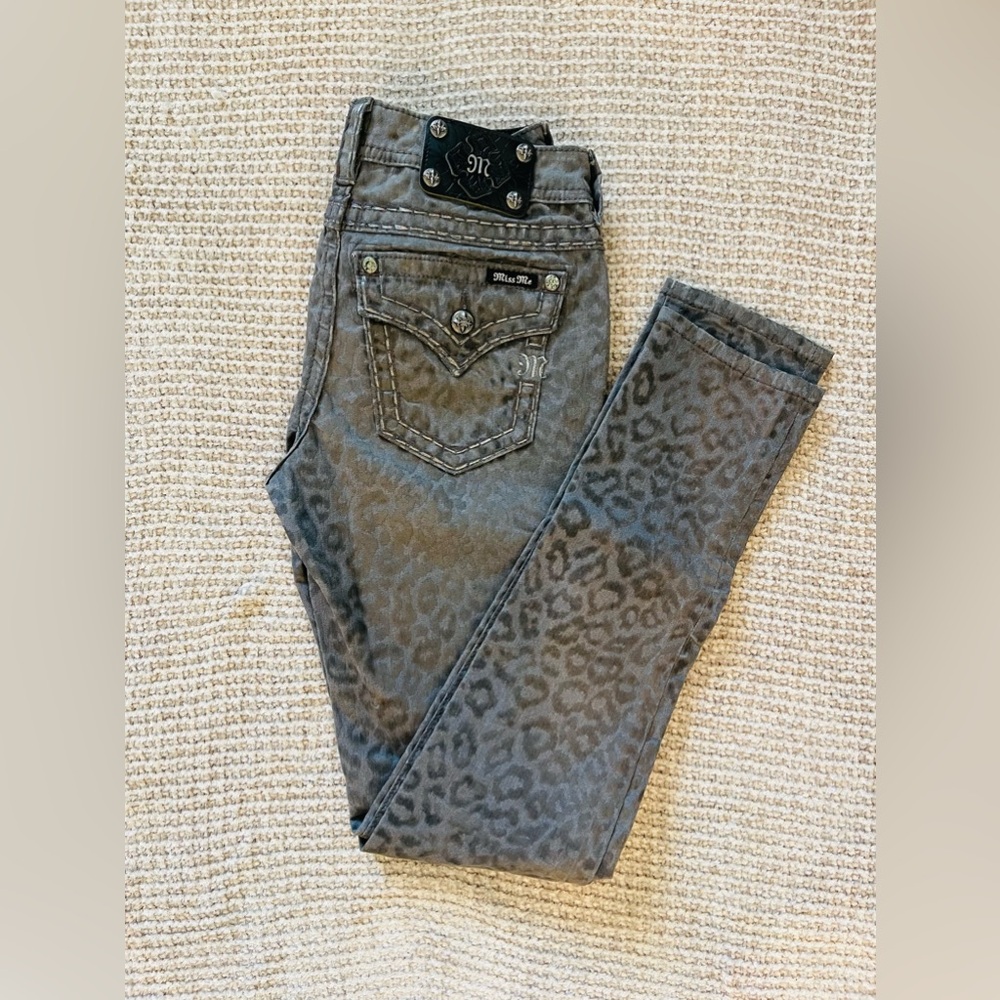 Miss Me Leopard Skinny Jeans